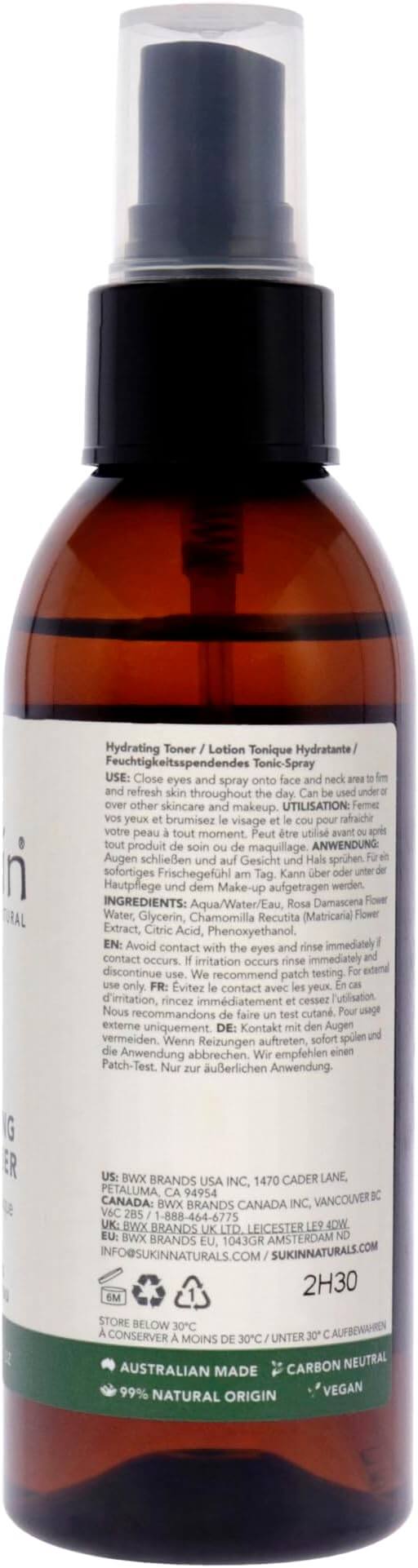 Sukin Hydrating Mist Toner Signature- For All Skin Types - 125 mL