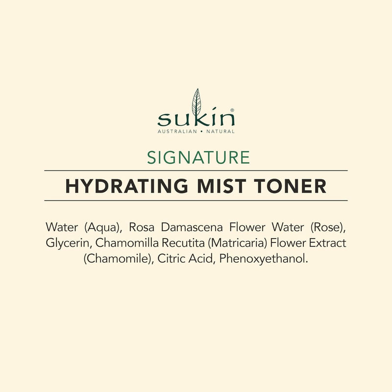 Sukin Hydrating Mist Toner Signature- For All Skin Types - 125 mL