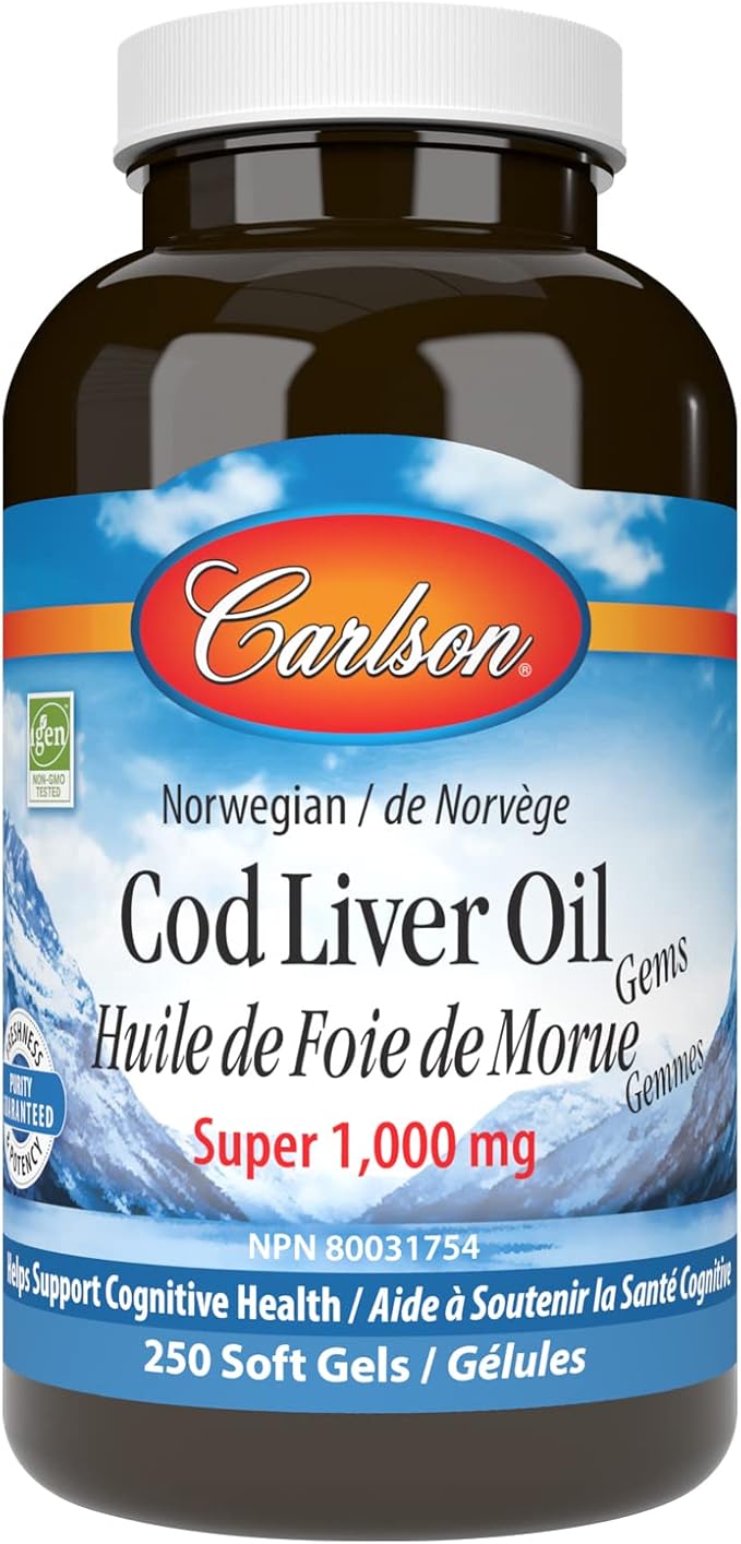 Carlson Super Cod Liver Oil 1000MG 250 Soft Gels