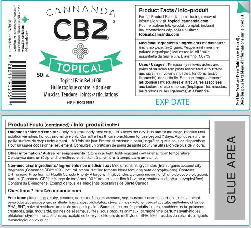Cannanda - CB2 Topical 50 mL