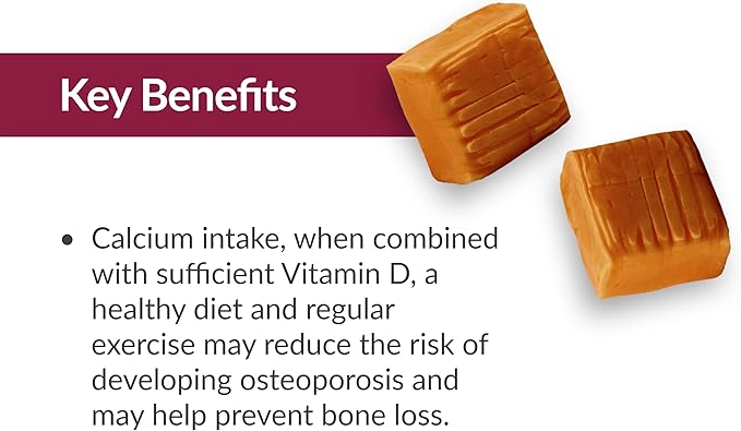 Bariatric Advantage - Calcium Citrate Chewy Bite 500mg - Caramel Flavored - 90 Soft Chews