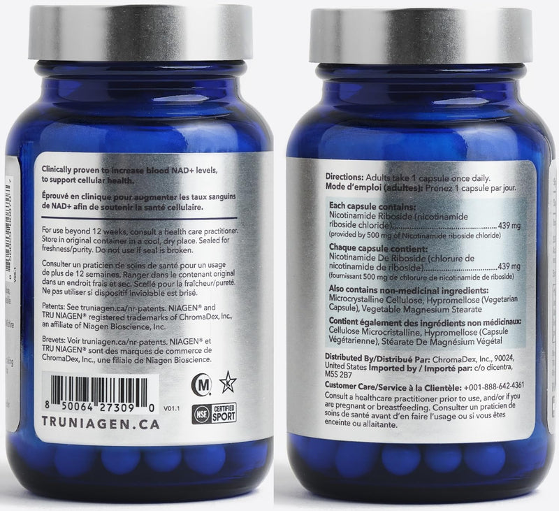 Tru Niagen 500mg 30 Veggie Caps