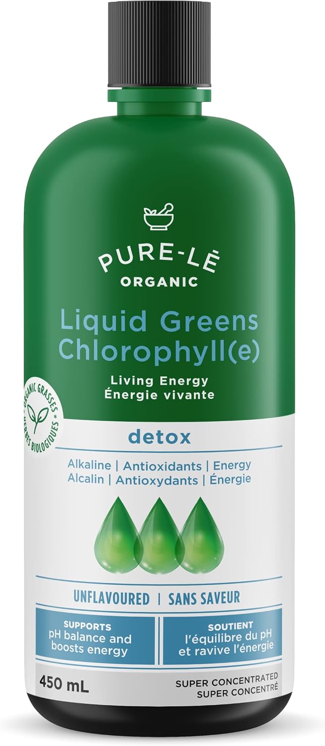 Pure-Le Organic Liquid Green Chlorophyll(e) Detox Unflavored 450 mL