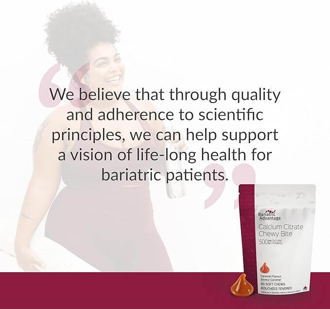 Bariatric Advantage - Calcium Citrate Chewy Bite 500mg - Caramel Flavored - 90 Soft Chews