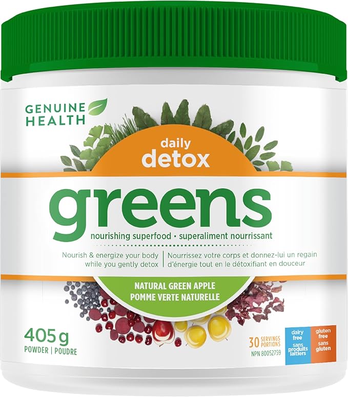 Genuine Health Greens+ Daily Detox Green Apple 405g