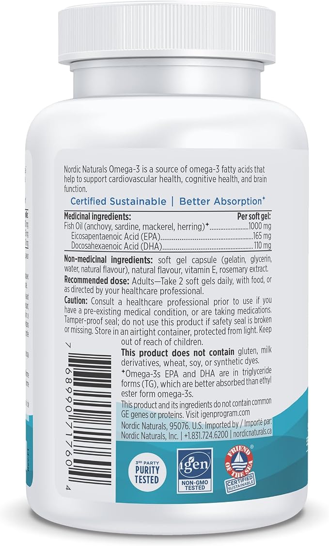 Nordic Naturals Omega 3 Lemon 60 gels