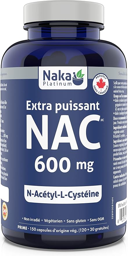 Naka Platinum Nutri NAC 600MG 150 Caps Bonus Size