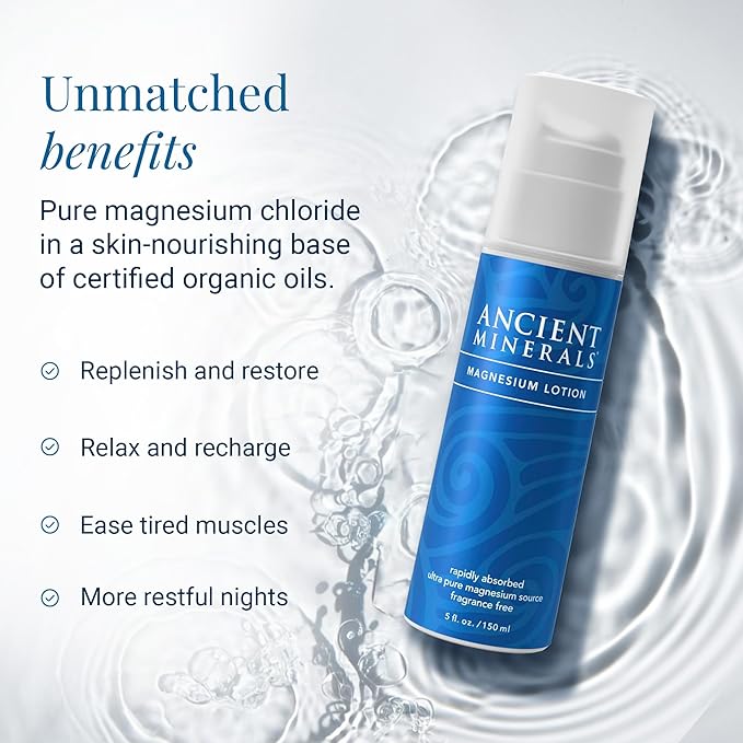 Ancient Minerals Magnesium Chloride Lotion – 150 mL