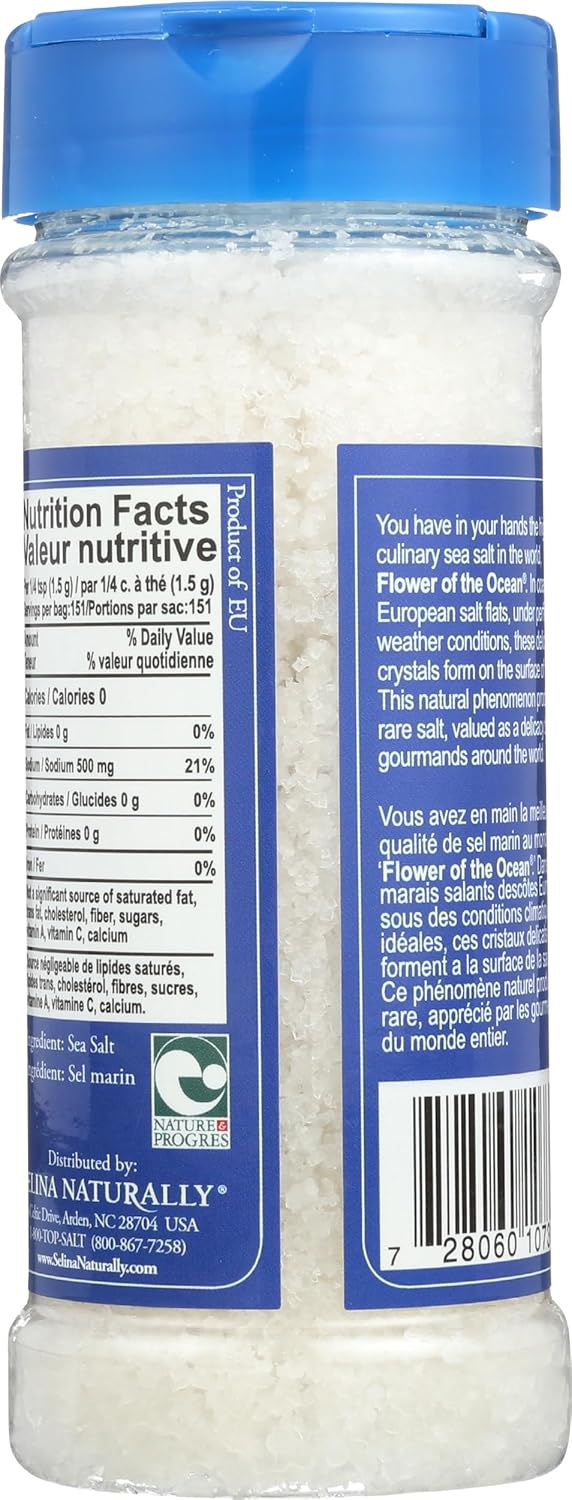 Celtic Sea Salt Shaker Bottle Flower of the ocean 227g *Limit of 1 Per Order*