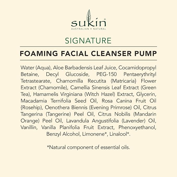 Sukin - Foaming Facial Cleanser Pump Signature For All Skin Types - 125 mL