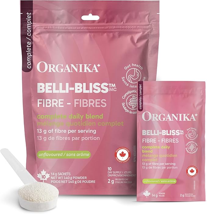 Organika Belli Bliss Fibre + Chromium | Complete daily blend 10 15 Gram unflavored Sachets