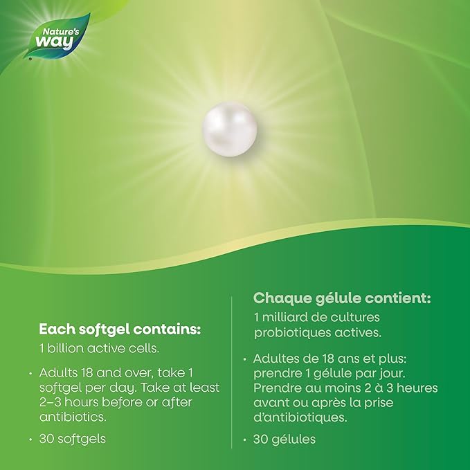 Nature's Way Pearls™ Women's Probiotic | 1 Billion Active Cultures 30 Softgels