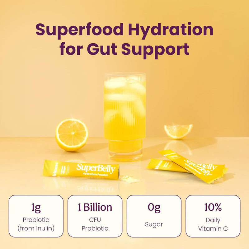 blume Superbelly Gut Building Hydration Powder Lemon Ginger, 7 Sachets 28g