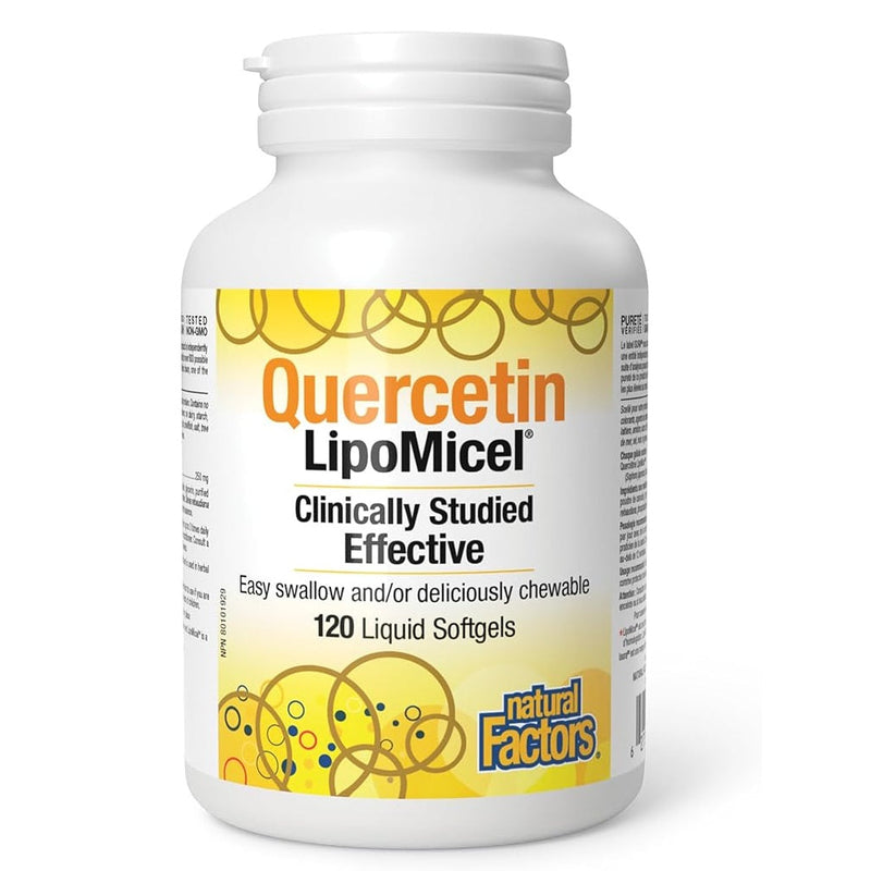 Natural Factors Quercetin LipoMicel Matrix 120 Liquid Softgels