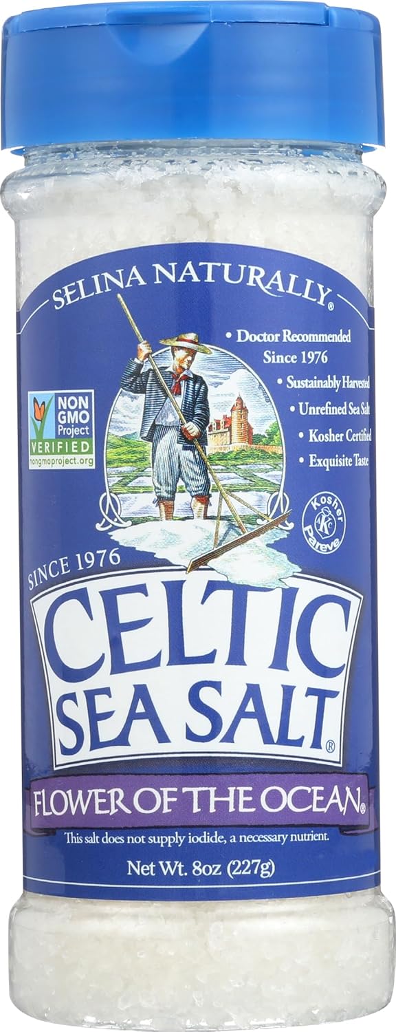 Celtic Sea Salt Shaker Bottle Flower of the ocean 227g *Limit of 1 Per Order*