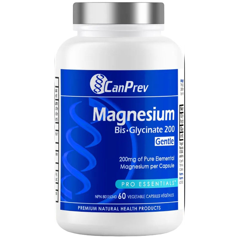 Free Gift: Canprev Magnesium Bis-Glycinate 200 Gentle 60 Veg Capsules