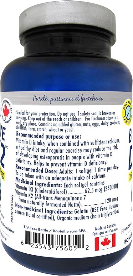 Naka Platinum Bioactive D3+K2 2500 IU Bonus Size (240+60) Soft Gels