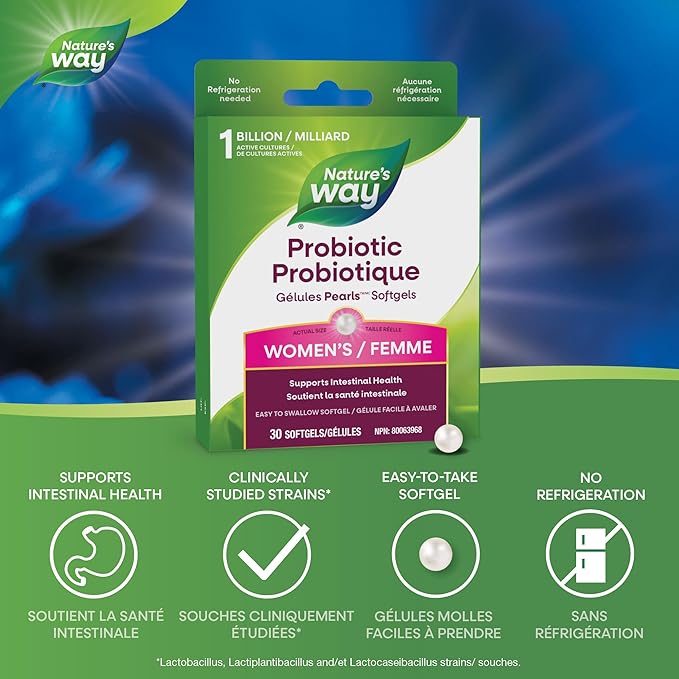 Nature's Way Pearls™ Women's Probiotic | 1 Billion Active Cultures 30 Softgels