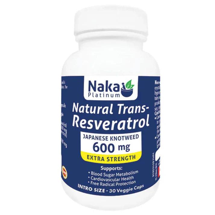 Naka Natural Trans-Resveratrol 600mg Extra Strength 30 Veggie Caps