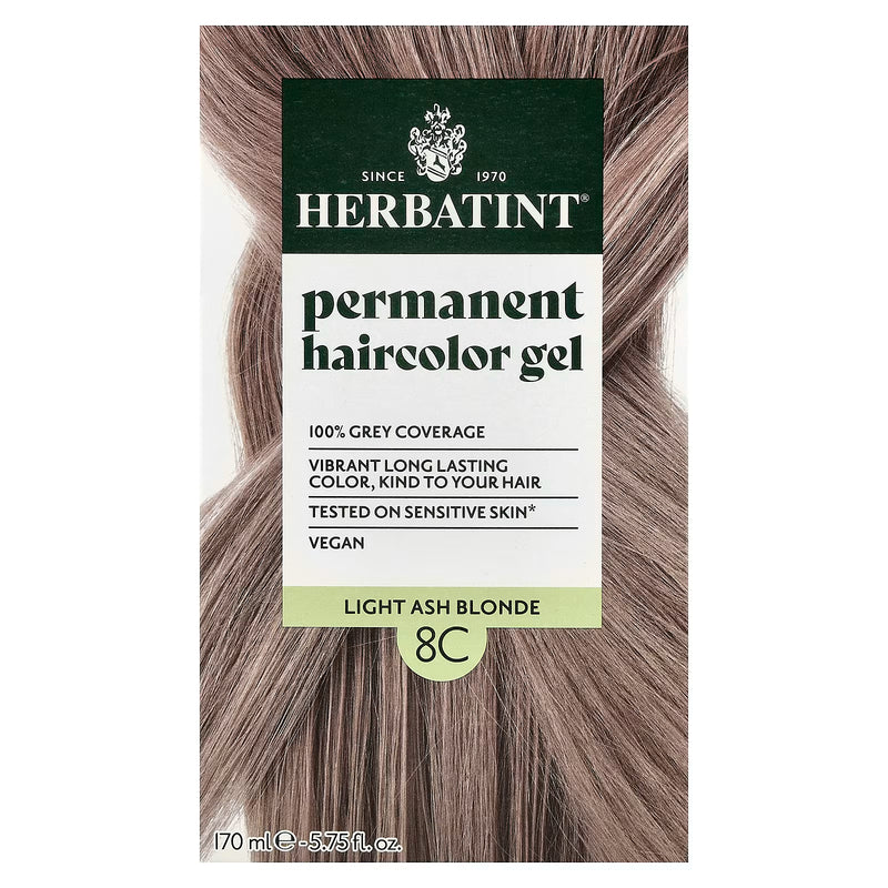 Herbatint Permanent Hair Colour Gel Light Ash Blonde 8C 170 mL