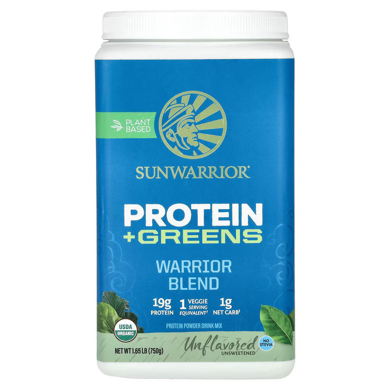 SunWarrior Warrior Blend Protein + Greens Unflavoured  750 g