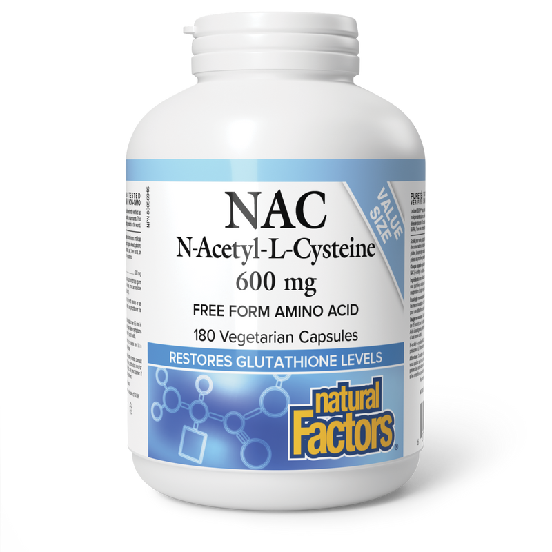 Natural Factors N-Acetyl-L-Cysteine 600mg 180 Caps