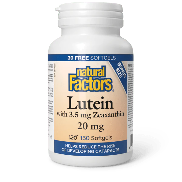 Natural Factors Lutein 20mg 120+30 Softgels