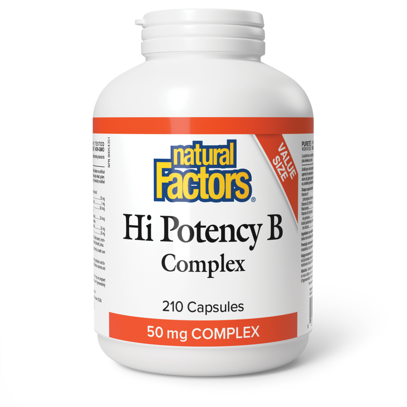 Natural Factors Hi Potency B Complex 50mg 210 Caps