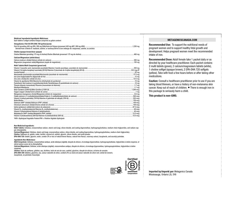 Metagenics Wellness Essentials for Pregnancy 30 Packets