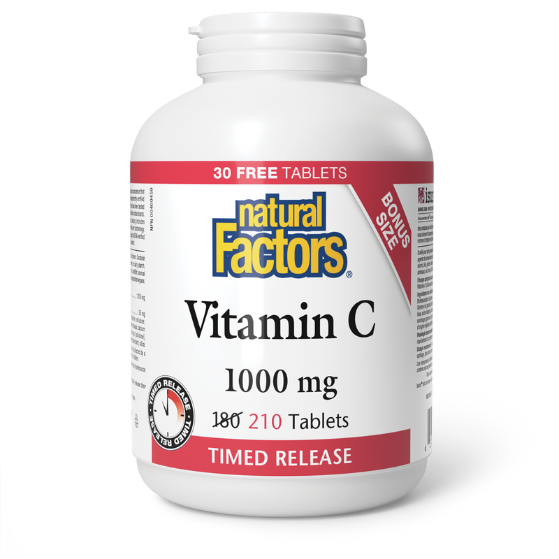 Natural Factors Vitamin C Time Release 1000mg 180+30 Tabs