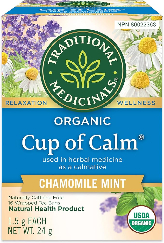 Traditional Medicinals Organic Cup Of Calm Chamomile Mint 16 Tea Bags