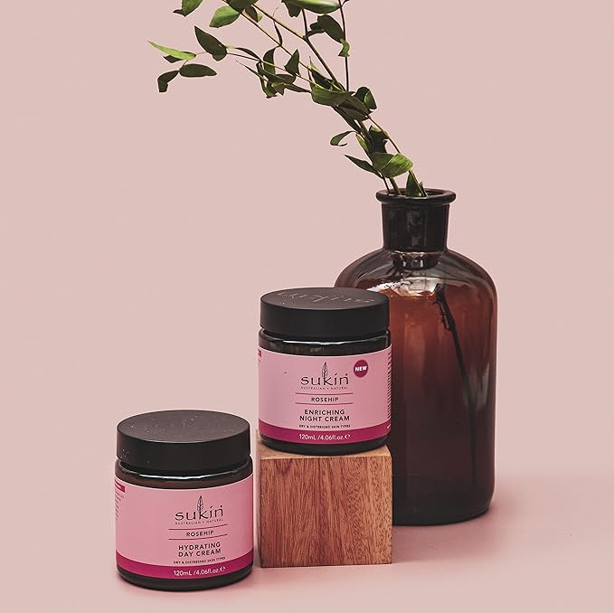 Sukin Rosehip Enriching Night Cream - Face Night Cream Moisturizer, 120mL