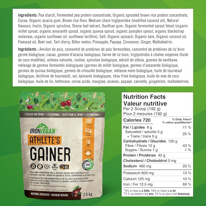 Iron Vegan Athlete's Gainer 2.5 Kg