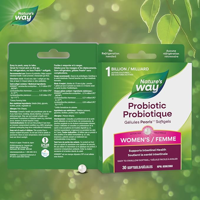 Nature's Way Pearls™ Women's Probiotic | 1 Billion Active Cultures 30 Softgels