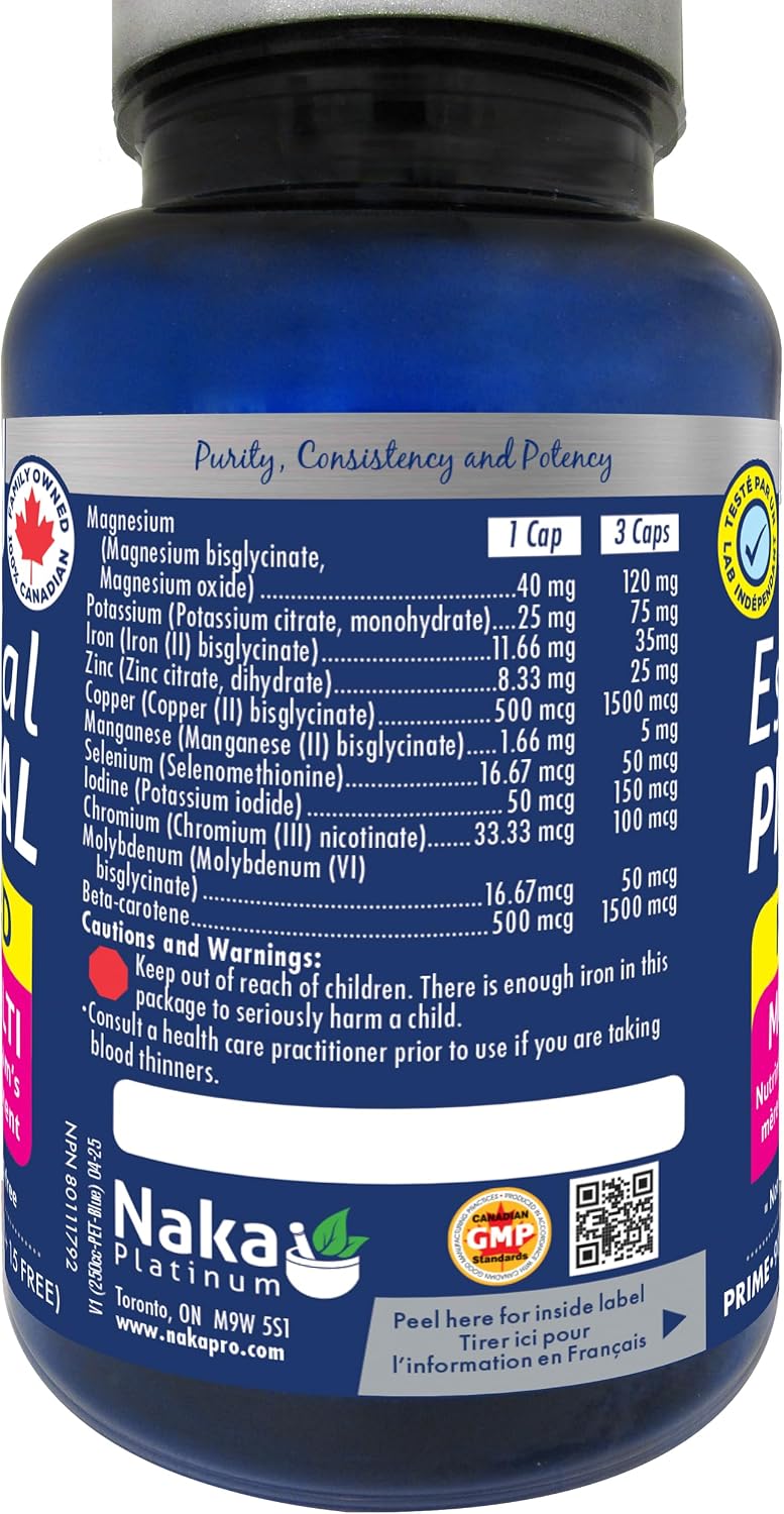 Naka Essential Prenatal Methylated Bio Active Multi Bonus Size (75+15) 90 Veggie Caps