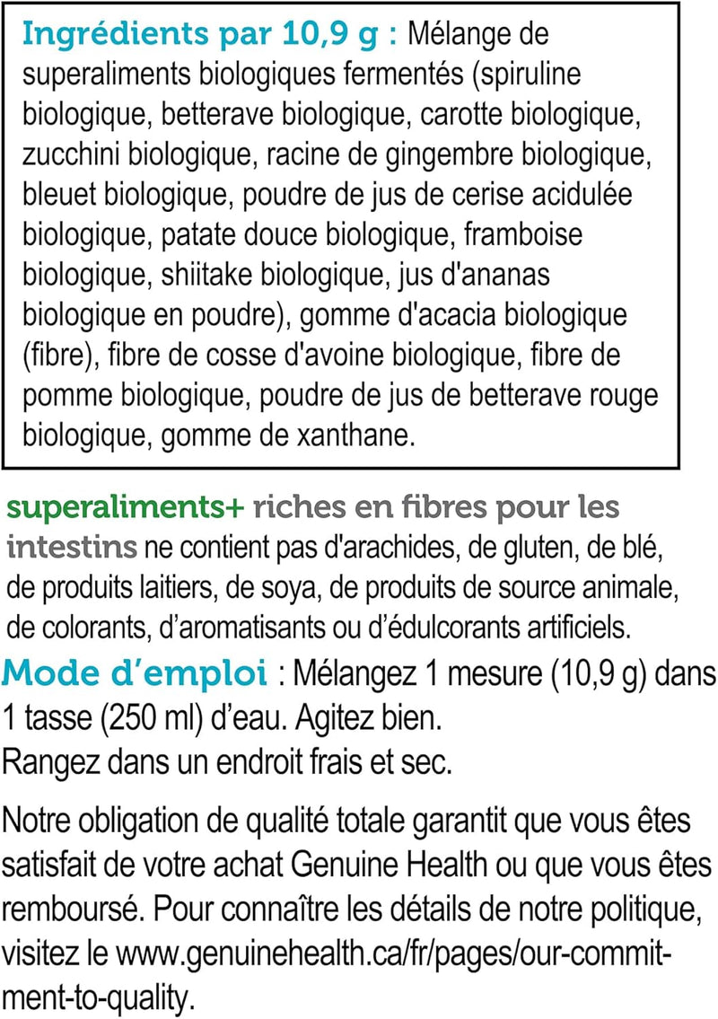 Genuine Health High Fibre Gut Super Food - Unflavored 229 grams