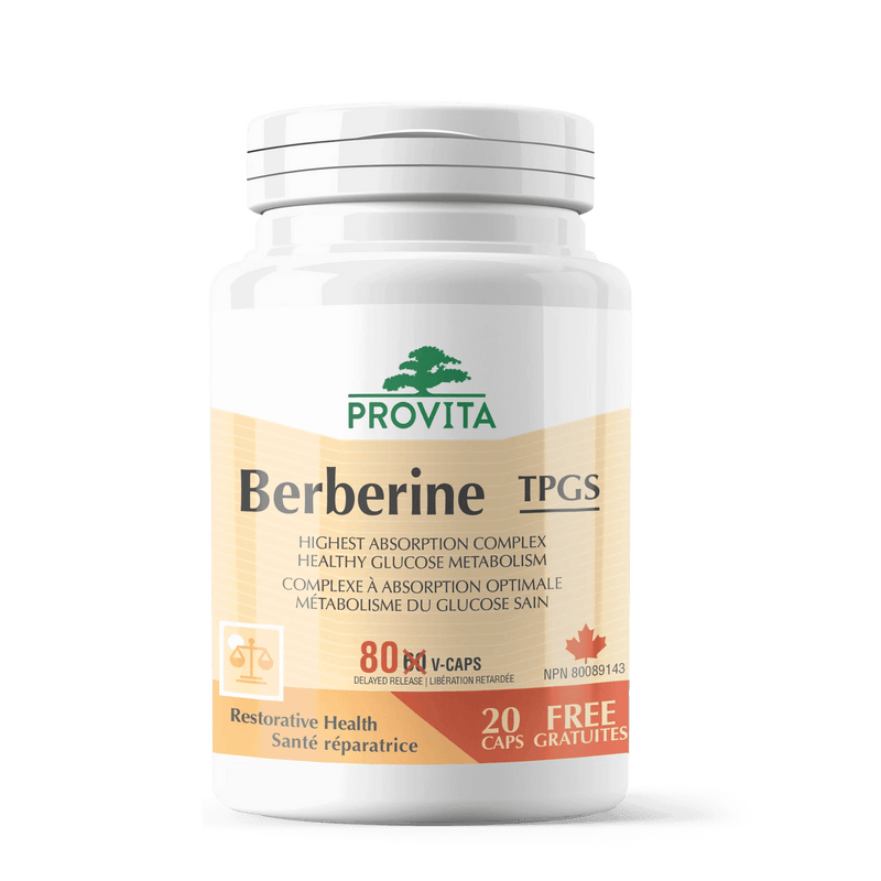 Provita Berberine TPGS 80 Delayed Release Veggie Capsules (Bonus Pack)