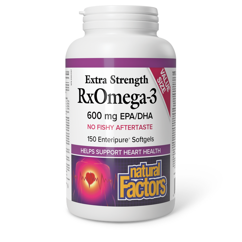 Natural Factors Rx Omega-3 Extra Strength 600mg 120+30 Softgels