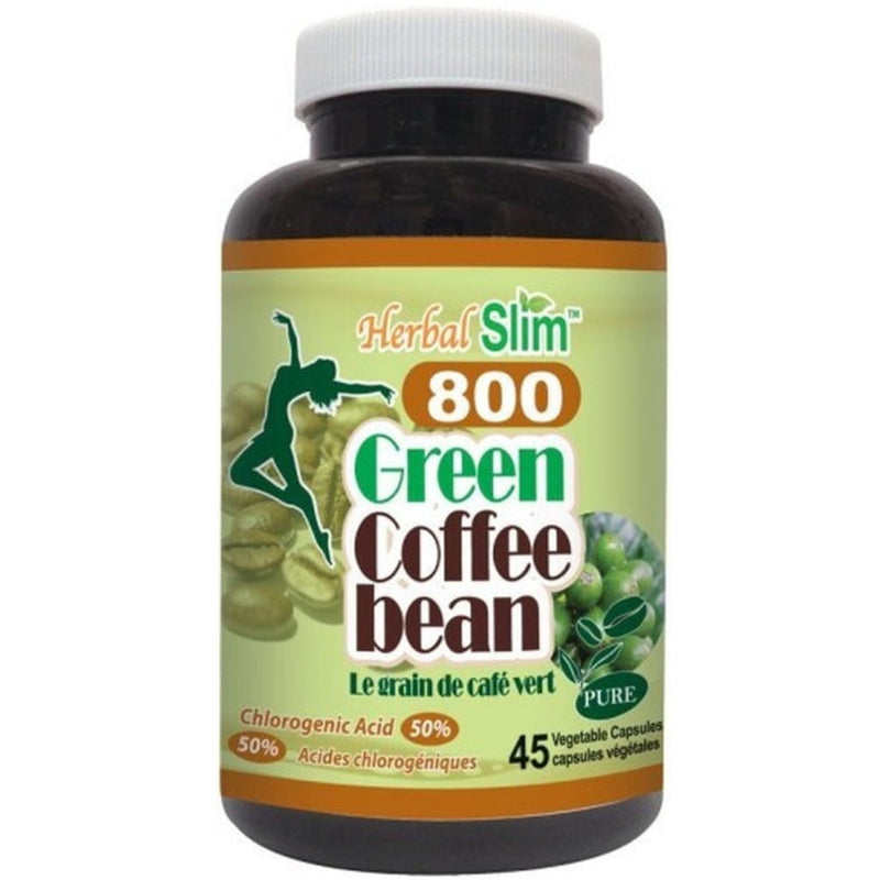 Herbal Slim Green Coffee Bean 800mg 45 Veggie Caps Supplements - Weight Loss at Village Vitamin Store