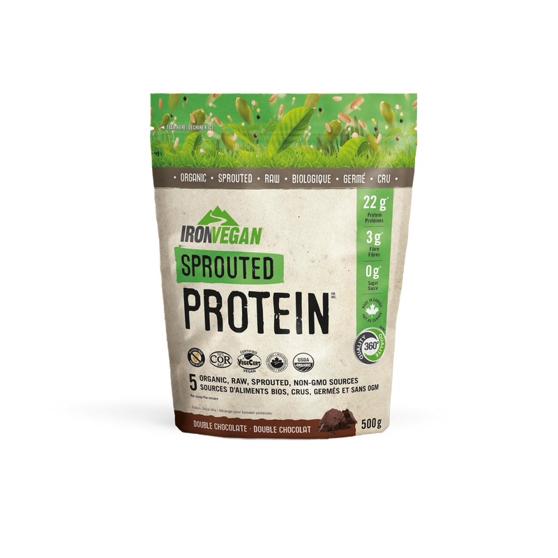 Iron Vegan Sprouted Protein Double Chocolate 500g