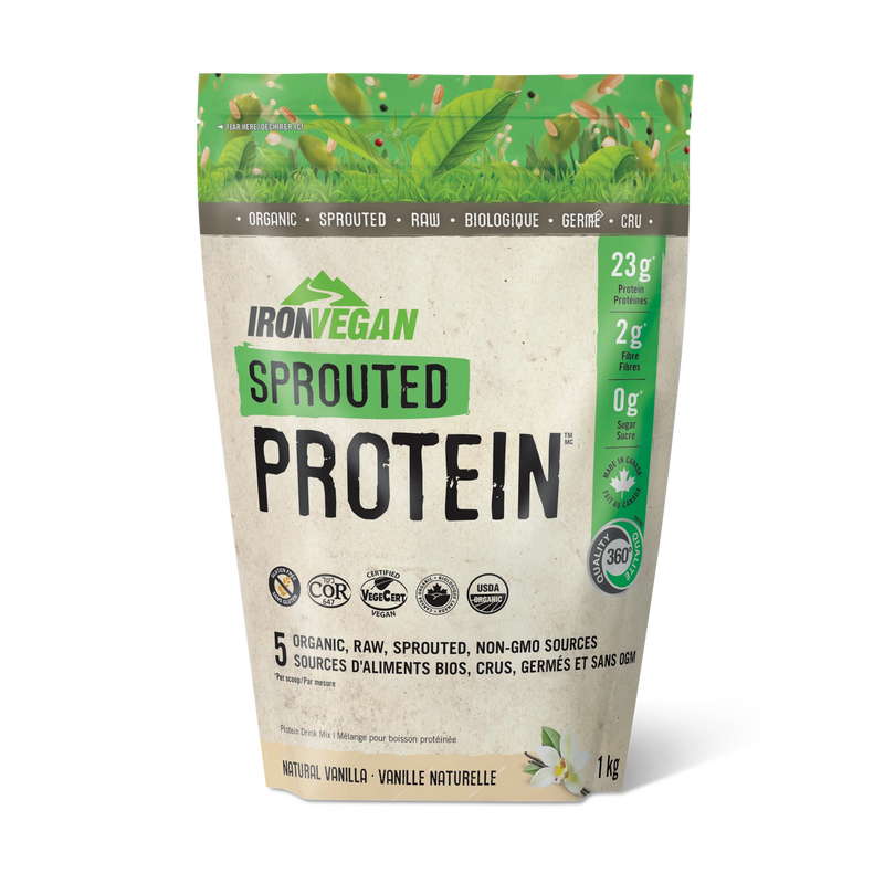 Iron Vegan Sprouted Protein Natural Vanilla 1kg Powder