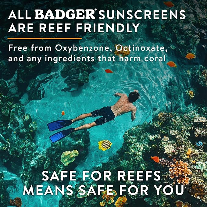 Badger Reel Safe Adventure Sunscreen Clear Zinc SPF 50 2.9 fl.oz Unscented