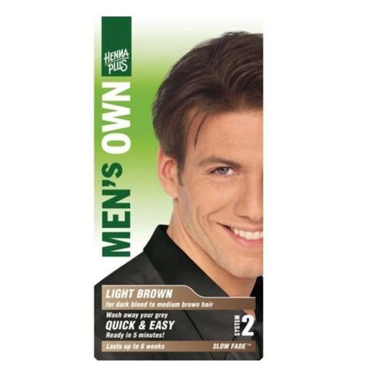 Henna Plus Men's Own Hair Colour Light Brown 80mL Hair Colour at Village Vitamin Store