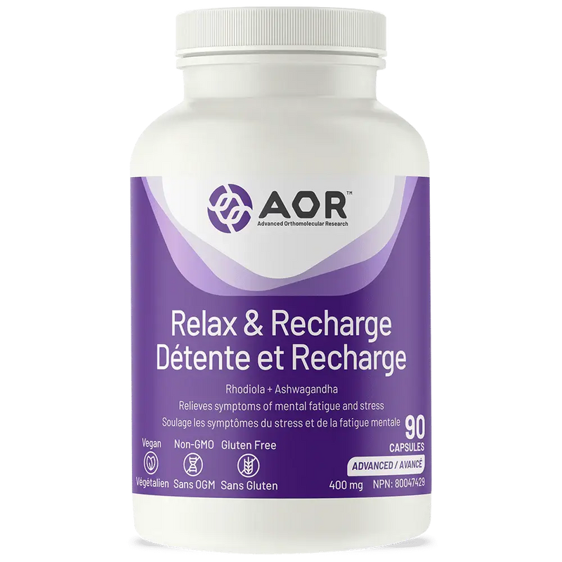 AOR Relax & Recharge Rhodiola + Ashwagandha 90 Capsules