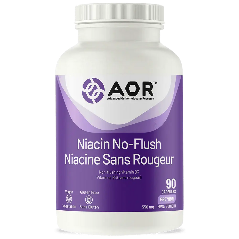 AOR Niacin No-Flush 550mg 90 Veggie Caps