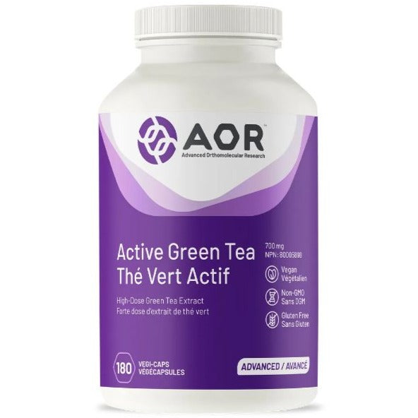 AOR Active Green Tea 700mg 180 Veggie Caps Supplements at Village Vitamin Store