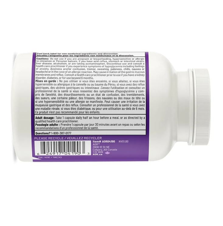 AOR Ortho Glucose II 285mg 90 Veggie Caps Supplements - Blood Sugar at Village Vitamin Store