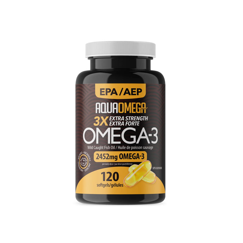 AquaOmega Omega-3 Daily Maintenance 3x Strength EPA 120 Soft gels