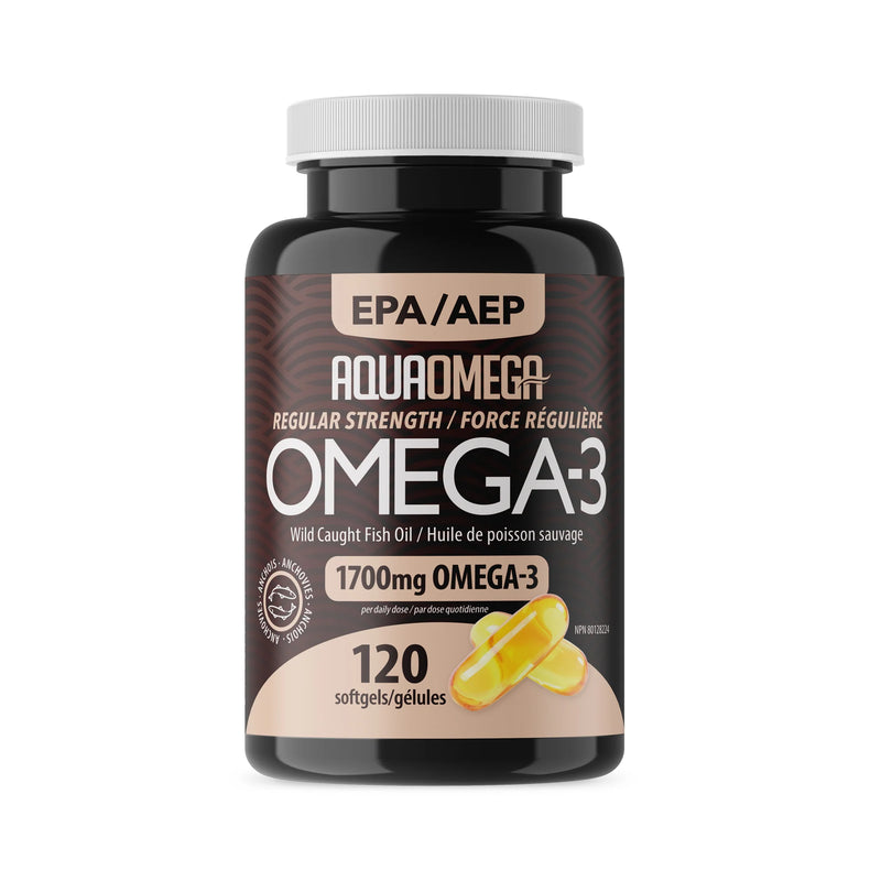 AquaOmega Omega-3 Regular Strength EPA 120 Soft gel Caps