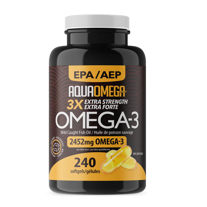 AquaOmega Omega-3 Daily Maintenance 3x Strength EPA 240 Soft gels